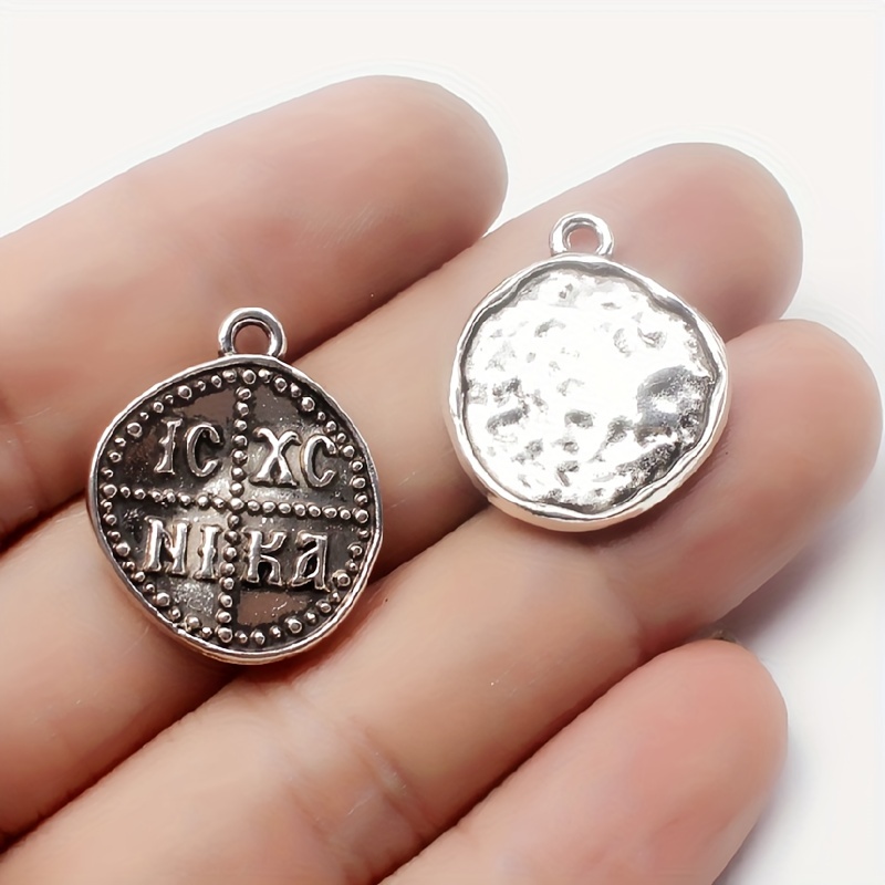 10pcs Cross Alloy Card Tag Pendant DIY Charms Earrings Bracelet